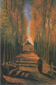 Allée de peupliers en automne - Vincent van Gogh